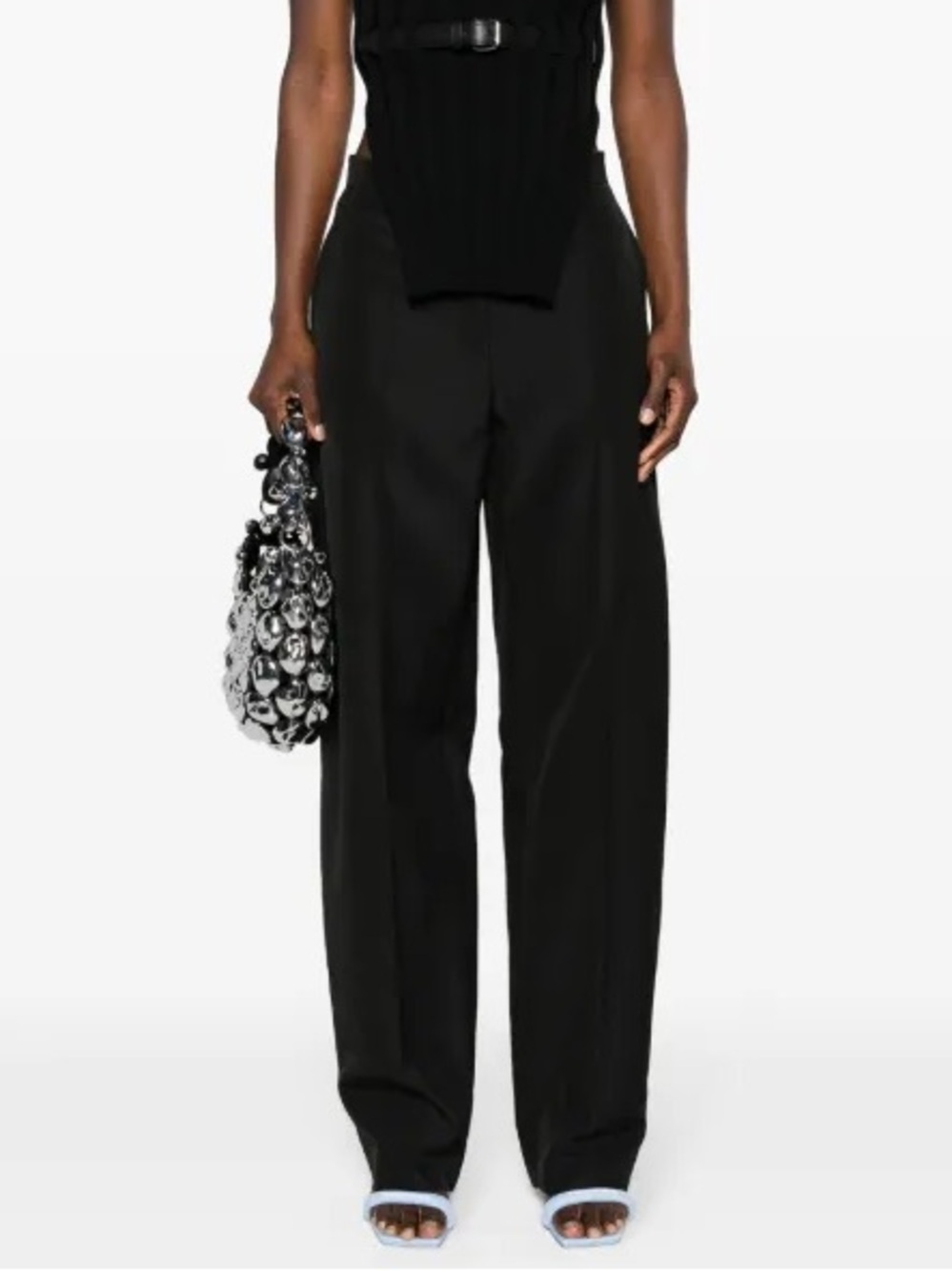 Alexander Wang Black Low Waisted Trouser with Back Slits NEW